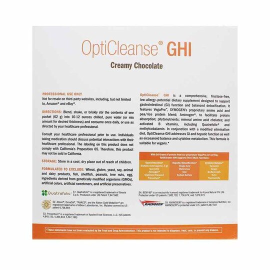 OptiCleanse GHI, XYM